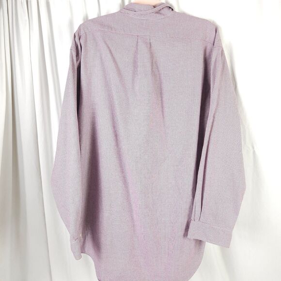 VTG Ralph Lauren Men 17.5 34/35 Red Long Sleeve Yarmouth Oxford Dress Shirt - Picture 3 of 7